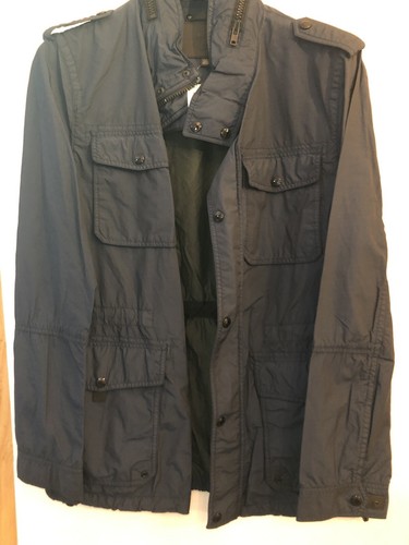 Coach 83393 Men's Nylon Wyatt Field Jacket Lightweight Utility Navy Blue Large - Picture 3 of 12