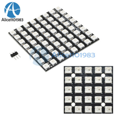 25/64-bit WS2812 5050 RGB LED Development Board With Built-in Full-color Driver
