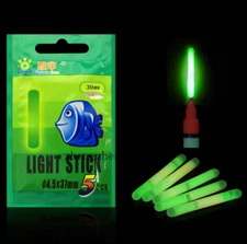 20 Pack Fishing Fluorescent Lightstick Light Night Float Clip On Glow Stick