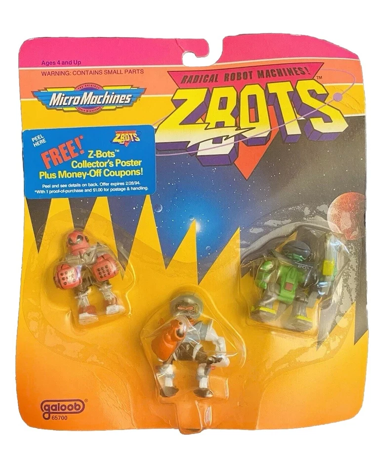 Vintage 1990’d Micro Machines ZBOTS Radical Robot Machines NEVER OPENED SEALED - Image 4 of 4