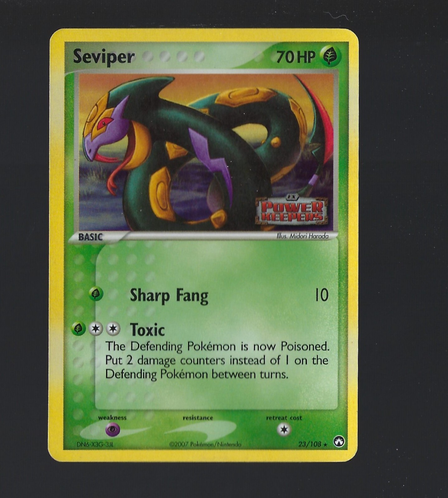 Pokemon Seviper - 23/108 - Rare - Reverse Holo