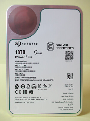 Seagate IronWolf Pro - ST18000NE000 - interne 3,5'' Sata3 NAS CMR Festplatte 18TB