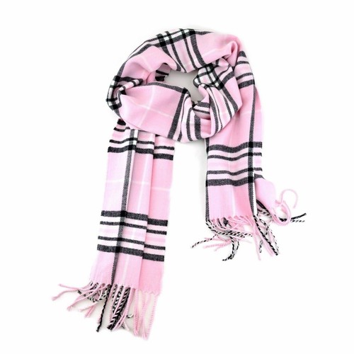 New Men Women Super Soft Cashmere Scarf Wrap Shawl- Brown Tartan Plaid 74-1 - Picture 11 of 63