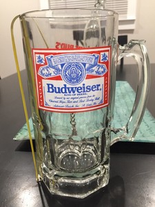 老式百威啤酒玻璃杯保温杯 Ebay