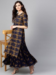ethnic kurti with skirt