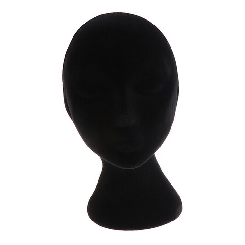 2x Female Foam Mannequin Manikin Head Model Wigs Glasses Display Stand Black UK - Picture 10 of 12