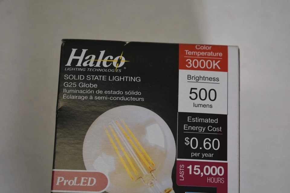 Halco 85049 5.5 Watt 120 Volt G25 Medium Screw Base 3000K Dimmable LED 10 Pack - Image 3 of 4