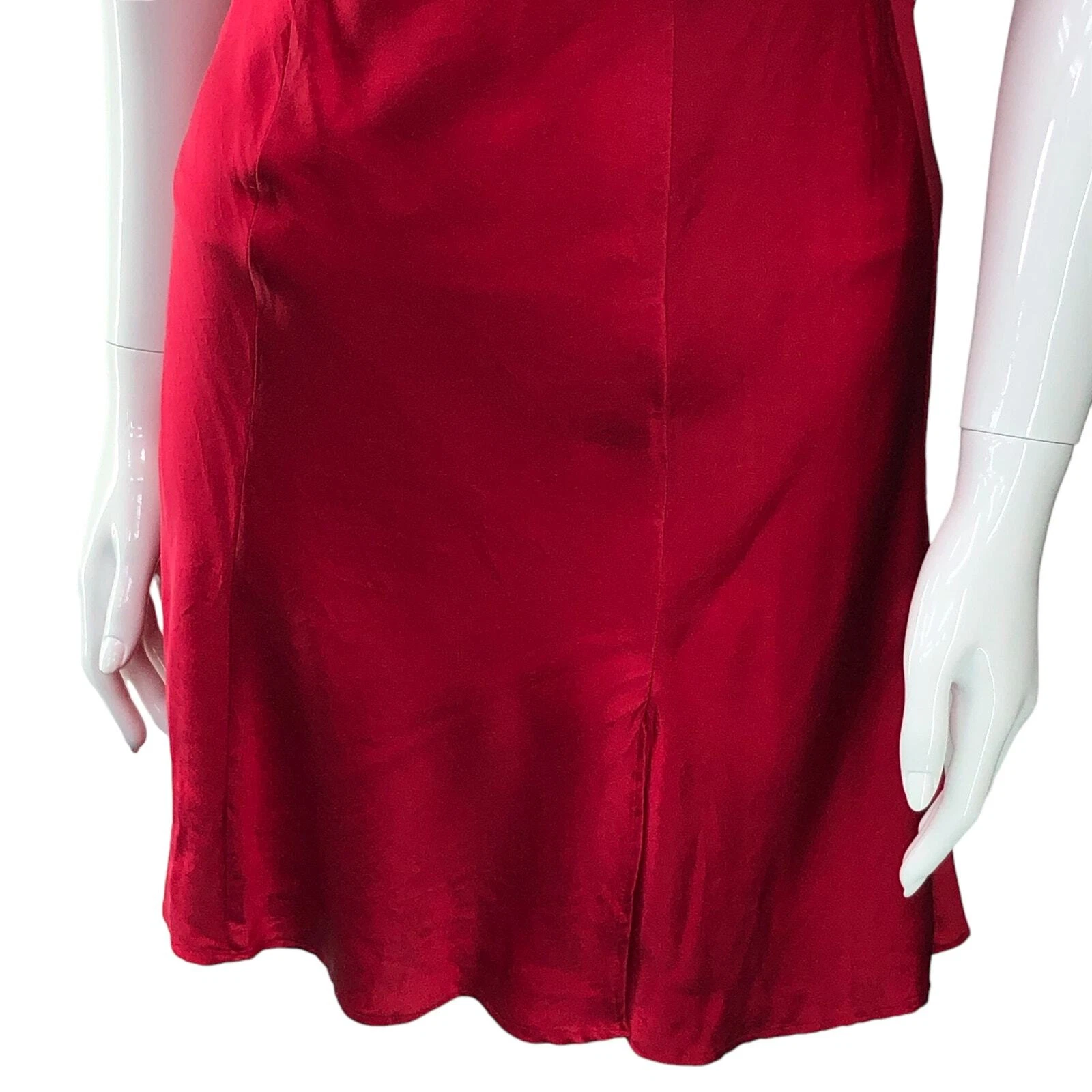 UNDERCOVER Abito Victoria Secret donna taglia M rosso slip camicia seta Y2K spalline regolabili