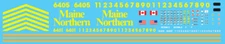 N Scale - Maine Northern SD70M-2 Locomotive Decals