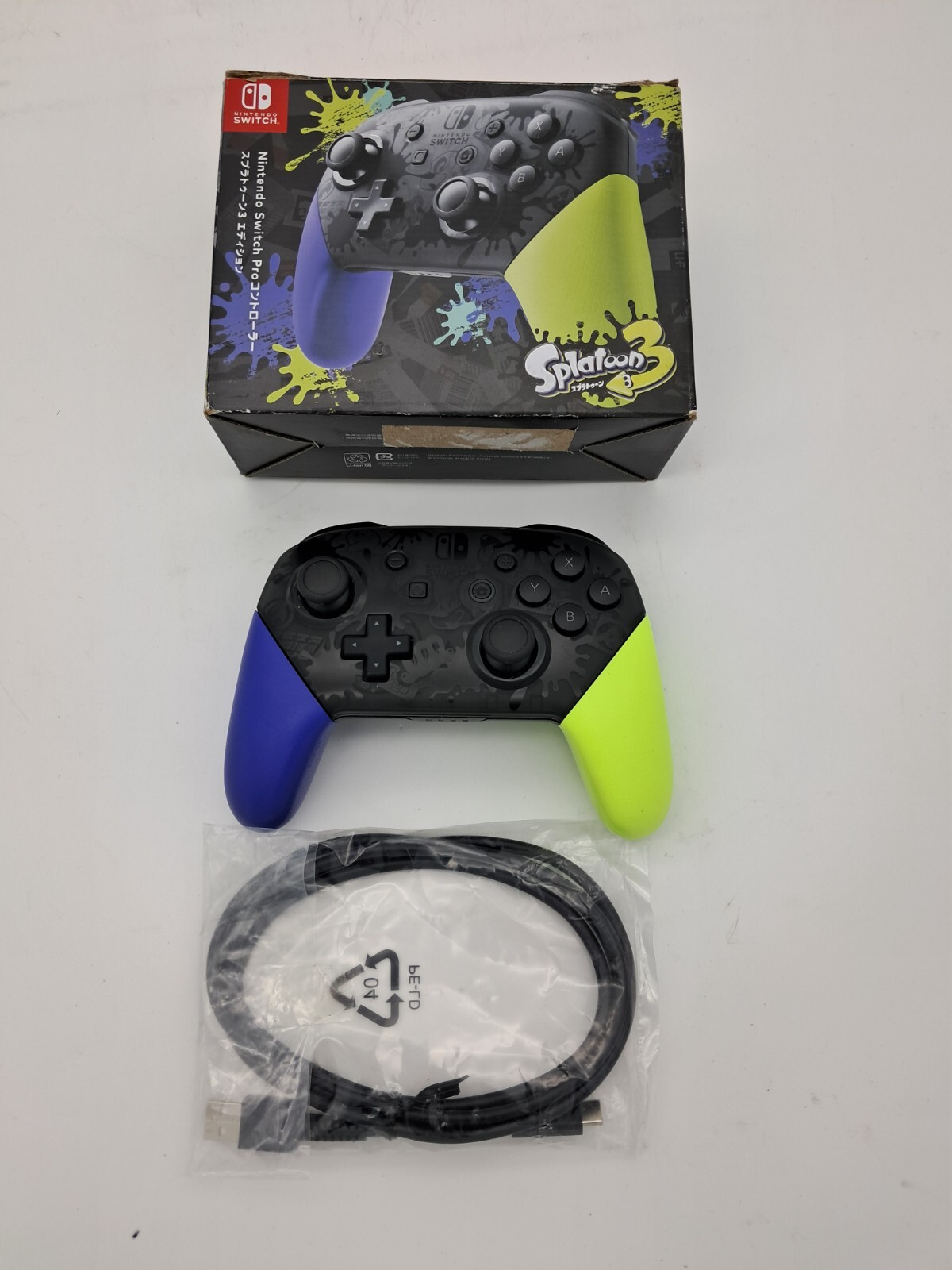 Nintendo Official Switch Pro Controller Splatoon 3 Edition Genuine HAC-A-FSSKT