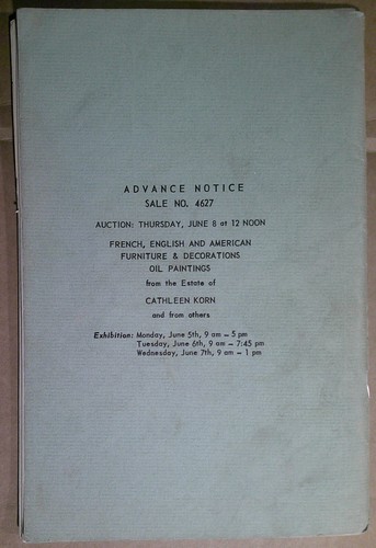 Catalogue des enchères 1961 Bibliothèque d'Oscar B. Cintas des galeries d'art Plaza, NY - Photo 6 sur 6