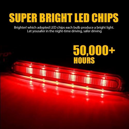 For Mitsubishi Lancer Evo 1/2X Smoke Red LED Tail Light 3RD Brake Lamp 8334A014 - Picture 21 of 23