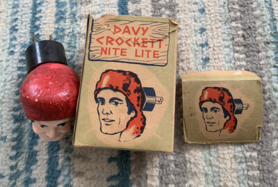 Vintage Davy Crockett Nite Lite by Julius Kupper Inc 1955 Night Light
