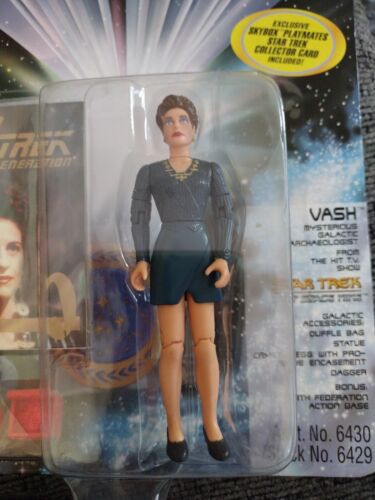 1995 Star Trek TNG Playmates VASH Action Figure + Skybox Trading Card MPN #6429 - Picture 2 of 8