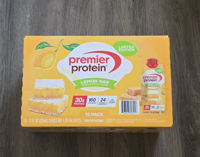 Premier Protein High Protein 30g Protein Shake, Lemon Bar, 11 fl. oz., 15 pk.