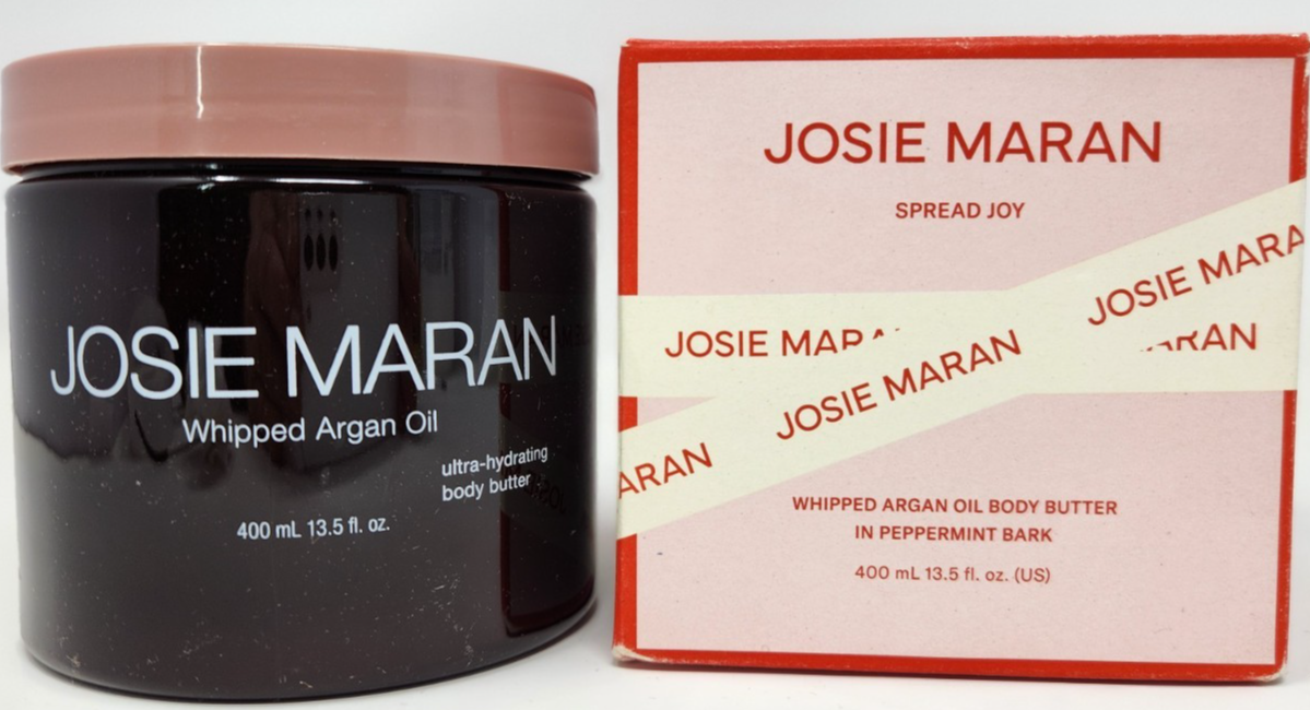 Josie Maran Whipped Argan Oil Body Butter Peppermint Bark 13.5 oz 400ml  NIB