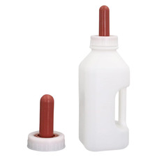 Screw Nipple Calf Feeding Device 2 Quart Calf Feeding Bottle Rubber Nipple Cap