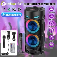 Portable Bluetooth Party Speaker Sub Woofer Heavy Bass 3000W Sound System & MIC