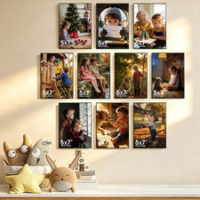 5X7 Picture Frame Set of 10, 5X7 Photo Frames Bulk with HD Acrylic for Wall