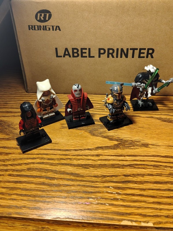 LEGO Custom Minifigure Lot of 5 Mixed Characters w/ Display Stands