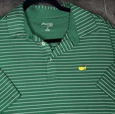 MASTERS Augusta National Golf Polo Shirt Mens M Tech Performance Green, White