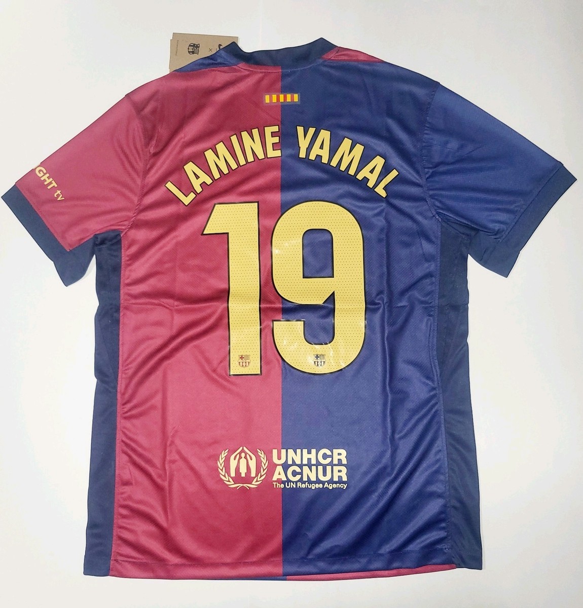 バルセロナ LAMINE YAMAL 19番 シャツ LAMINE YAMAL 19 (T- Shirt 2024-2025) (LA LIGA) MENS, Size