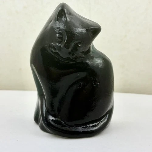 BLENKO Glass Cat Figurine