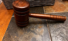 Vintage Gavel Judges Hammer For Auctions Wooden Mallet 9"