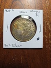 1921 Morgan Silver Dollar -AU/Unc - Almost Uncirculated - last year issue