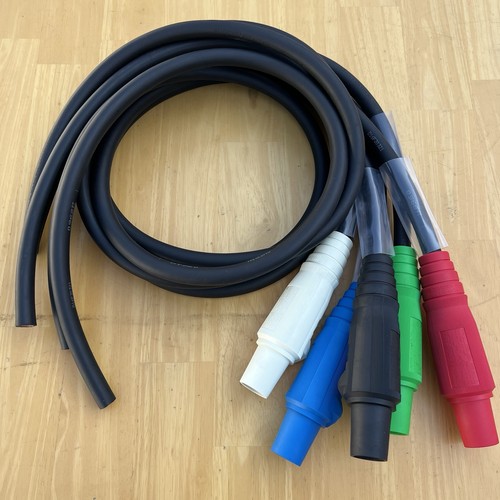 5 Cam Lock 2/0 Bare End Tail To Female Hubbell 600V 5ft Power Generator Cable