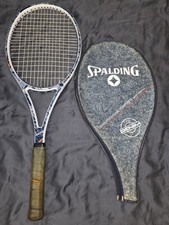 Vintage Spalding Denim Tennis Racket w/ Cover 4 3/8