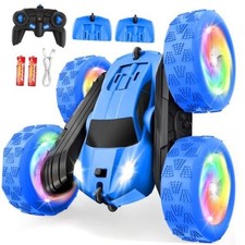 Remote Control Car, Outdoor Toys RC Cars for Kids Ages 6-12, 4WD Double Blue