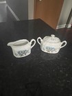 Vintage Staffordshire England Ironstone Blossomtime sugar bowl and creamer set. — photo 9