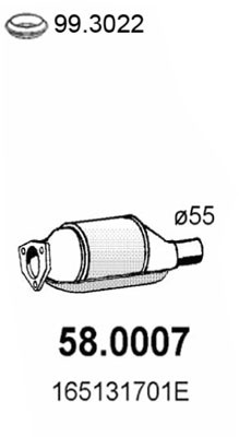 ASSO Katalysator Vorne für VW Golf II Jetta Passat B3/B4 Corrado III Vento SEAT 