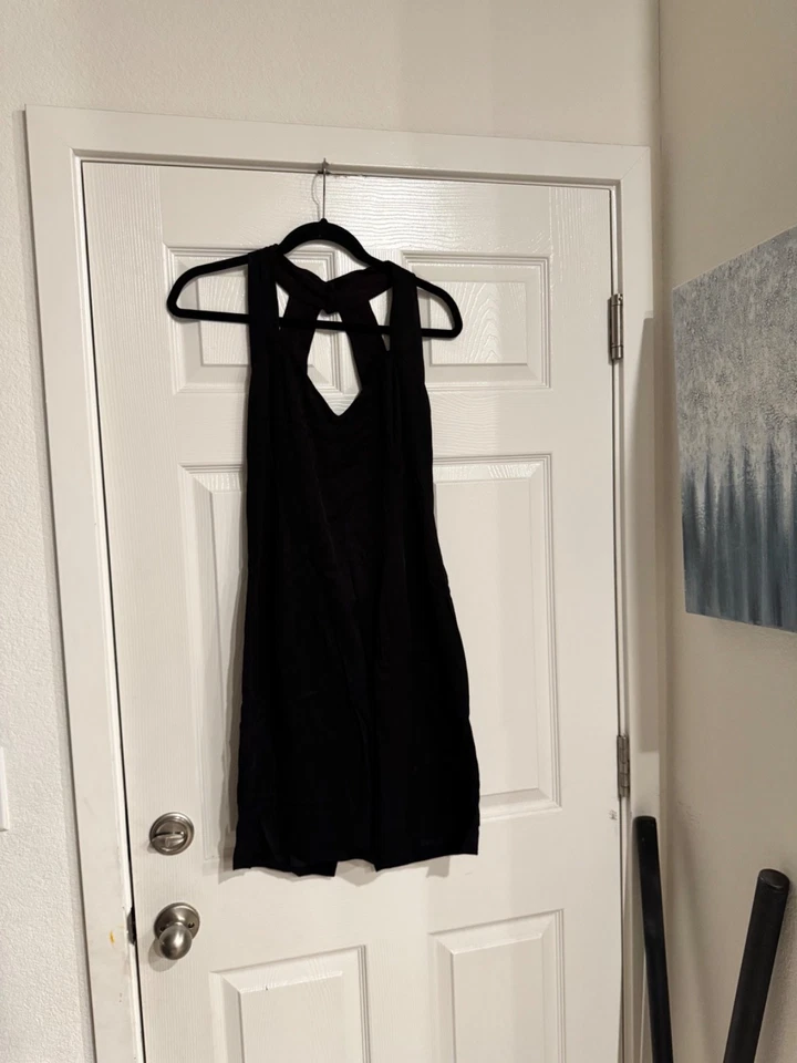 Mini Vestido Gótico Vintage Años 90 Jessica McClintock Gunne Sax Terciopelo Negro Talla 11/12 Foto 3 de 4