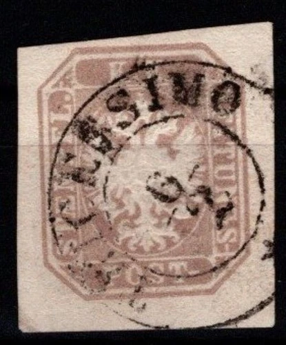 L&V 1863: Newspaper Stamp (ANK 29) Stamped "Tricesimo" (ANK €50)