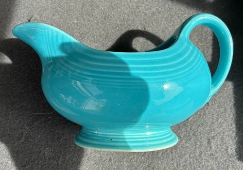 Vintage Turquoise Fiestaware Homer Laughlin Sauce Gravy Boat Excellent