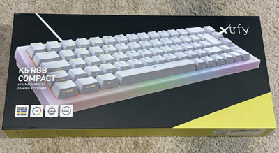 Xtrfy K5 Compact RBG Gaming Wired Mechanical Keyboard US Layout White Color