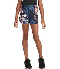 Adidas Girls Large Running Shorts Tropical Rio Print Track Athletic Training NWT