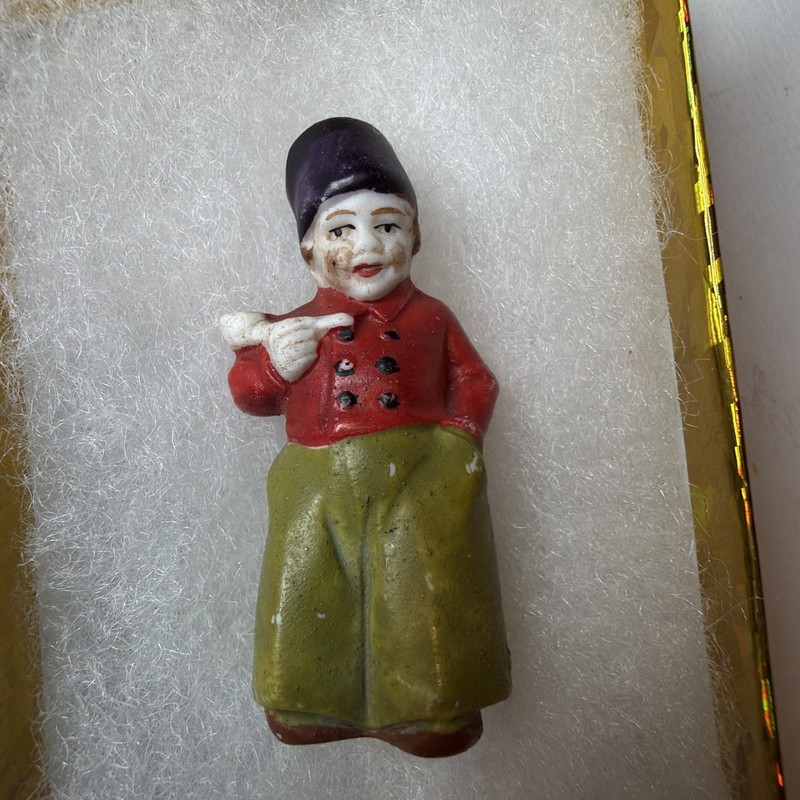Antique Germany Marked Miniature Frozen Charlotte Dutch Boy ￼Figurine 2 1/4”