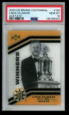 2023-24 UD  Boston Bruins Centennial Trophy Winners PSA 10  POP 1 Linus Ullmark