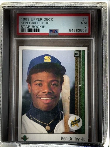 1989 Upper Deck - Star Rookie Ken Griffey Jr #1 (RC) PSA 7