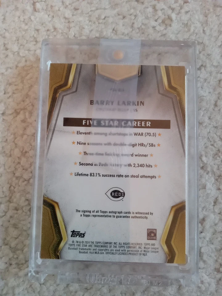 2024 Topps Five Star Barry Larkin Green Auto /15 - Reds HOF - Image 3 of 4