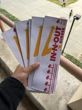 10 BRAND NEW IN N OUT BURGER Paper hats 11" X 3" Great for Halloween 🔥🍔