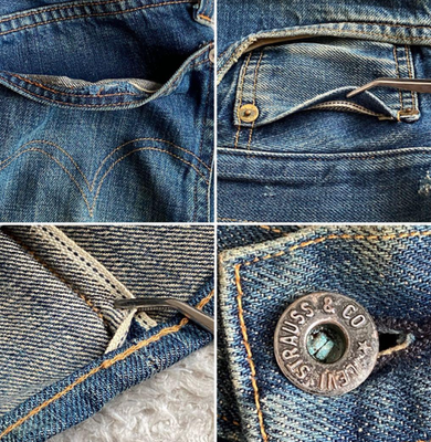 Levi's 20201-0020 20s Reissue 201 W33 Cinch Back Valencia USA 90s
