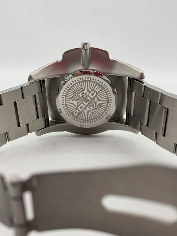 Reloj POLICE 14384J Cuarzo Analógico Plateado Estilo Moderno Excelente JAPÓN Foto 4 de 4