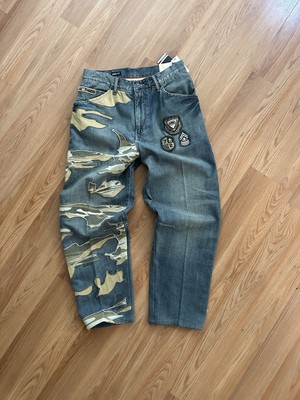 Rare NWT  Vintage Y2K Ecko UNLTD Baggy Jeans Embroidered Skater Hip Hop Style 32