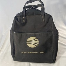 Vintage Continental Airlines 747 Black Tote B...