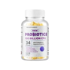 Probiotics 100 Billion CFU Potency Digestive Immune Health 120 Capsules DIGESTIV
