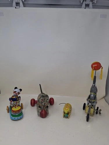 Vintage 1930’s Marx Tin Litho Friction Toy Cat & More Reproduction Lot